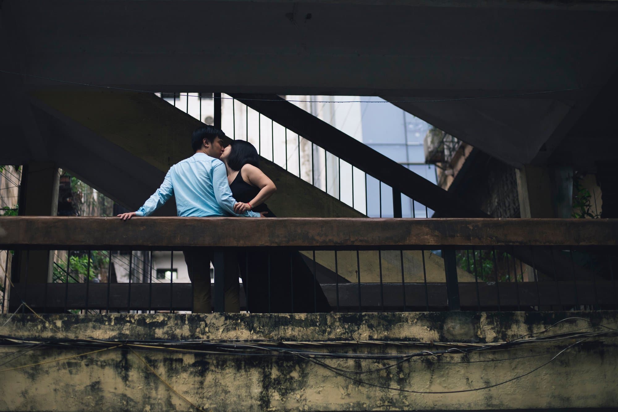 Wedding couple Hanoi streets