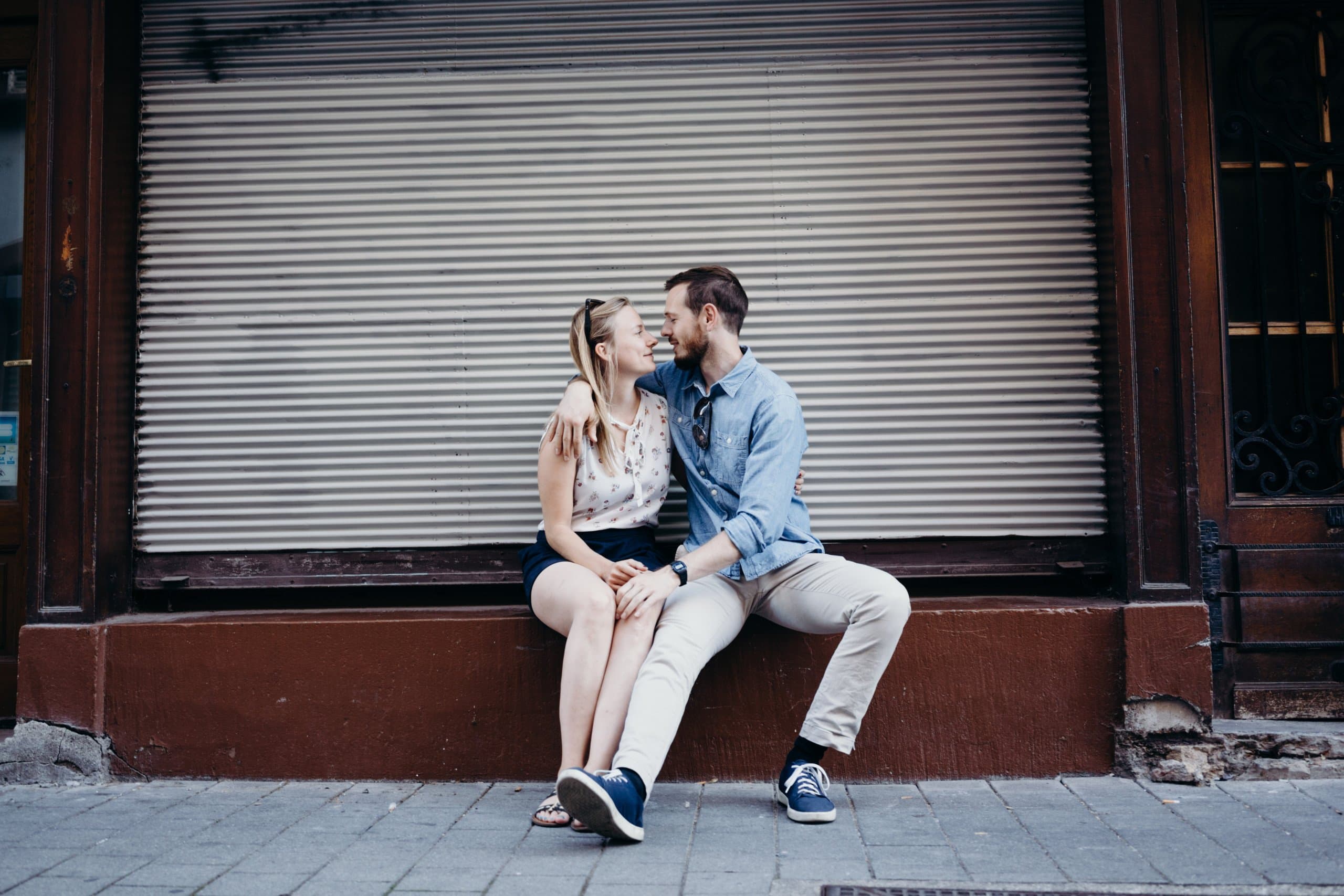 Intimate couple moment Strasbourg